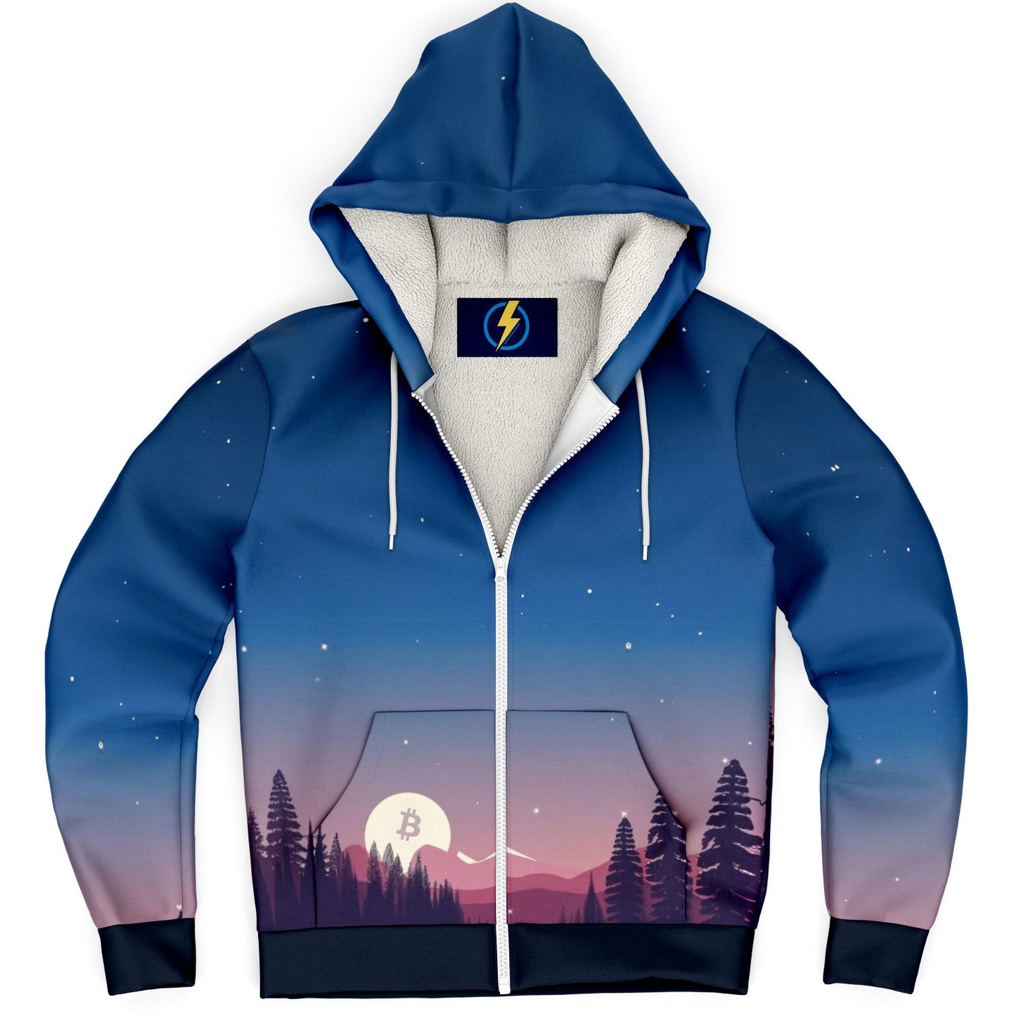 Gradient Sky Microfleece Ziphoodie