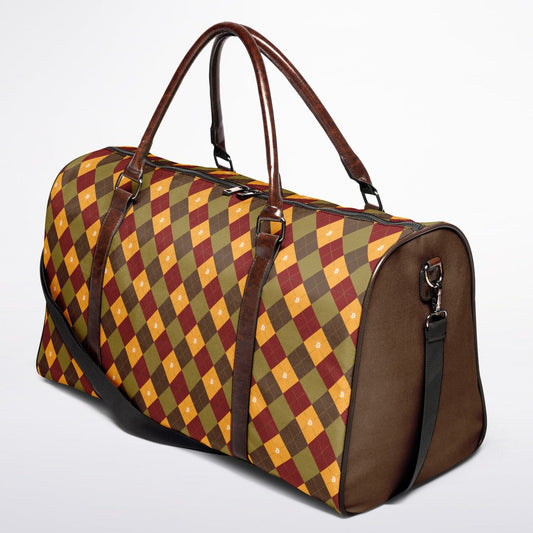 2026 - Bitcoin Argyle Forest Voyager Duffel Bag - AOP