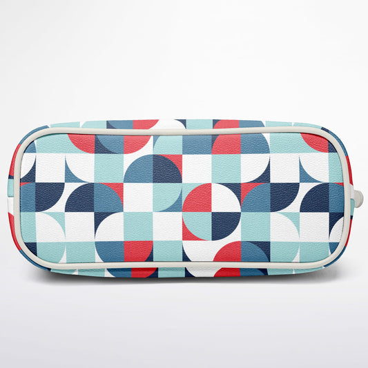 2026 - Geometric shapes Leather Tote Bag