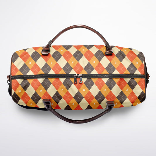 2026 - Bitcoin argyle classic Voyager Duffel Bag