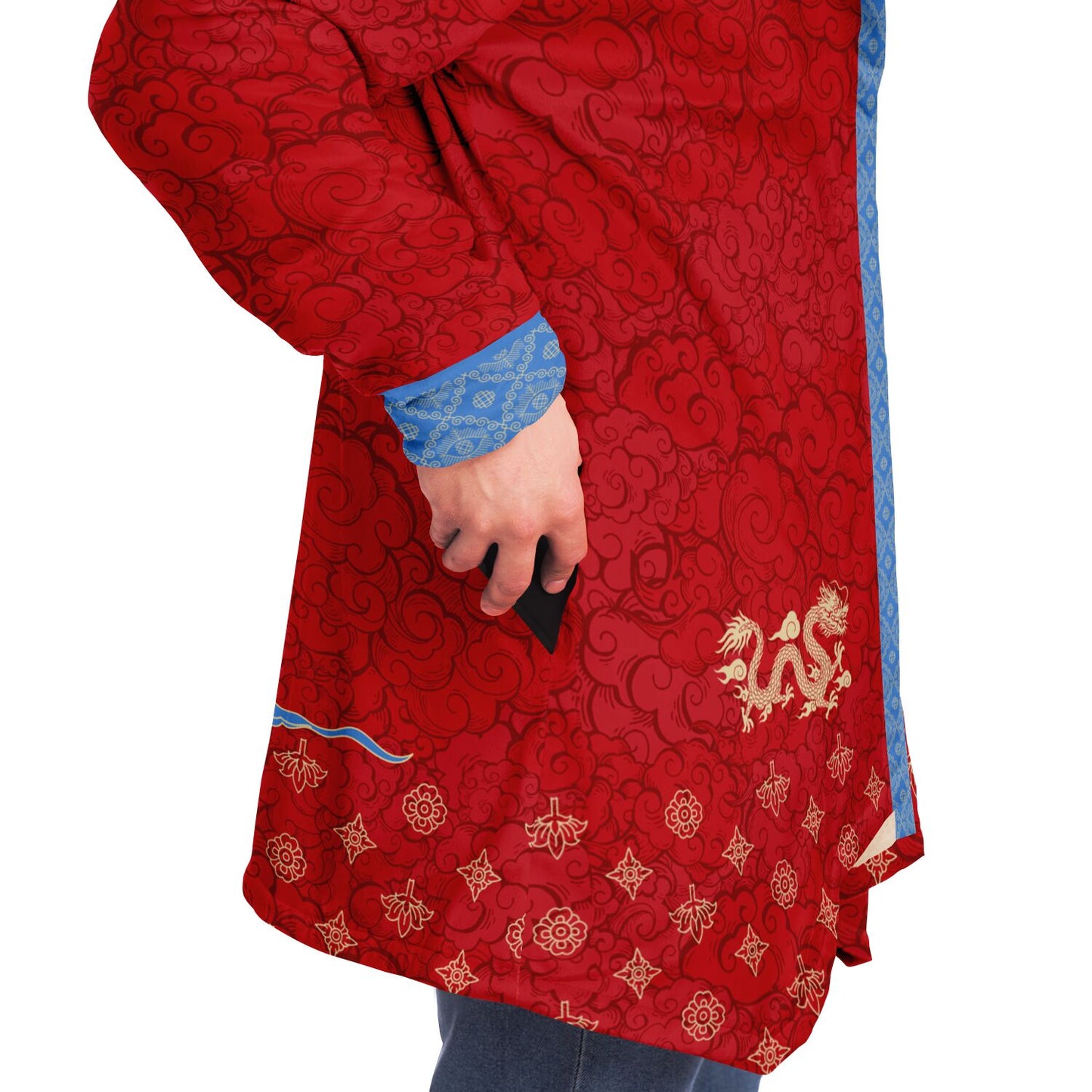 Bitcoin Red Gold Dragon - Microfleece Cloak