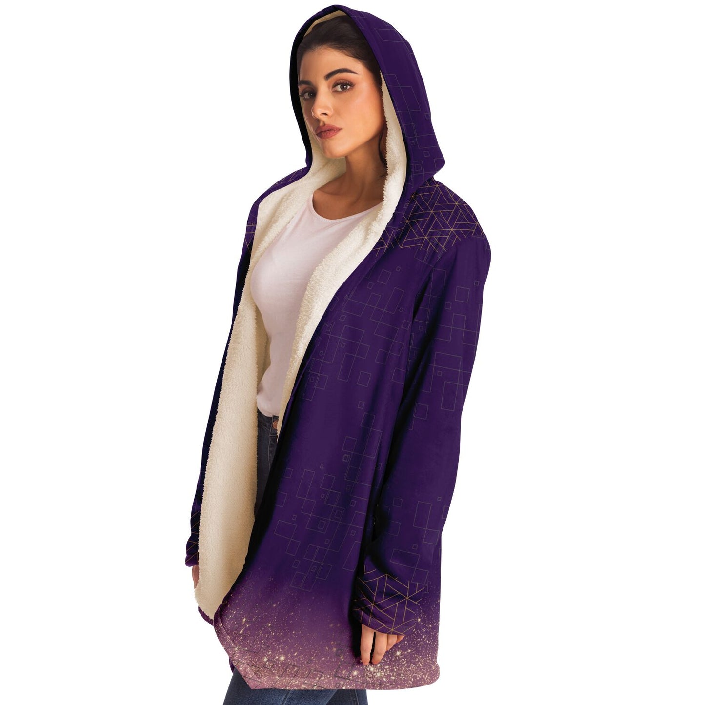 Lightning Purple - Microfleece Cloak - AOP