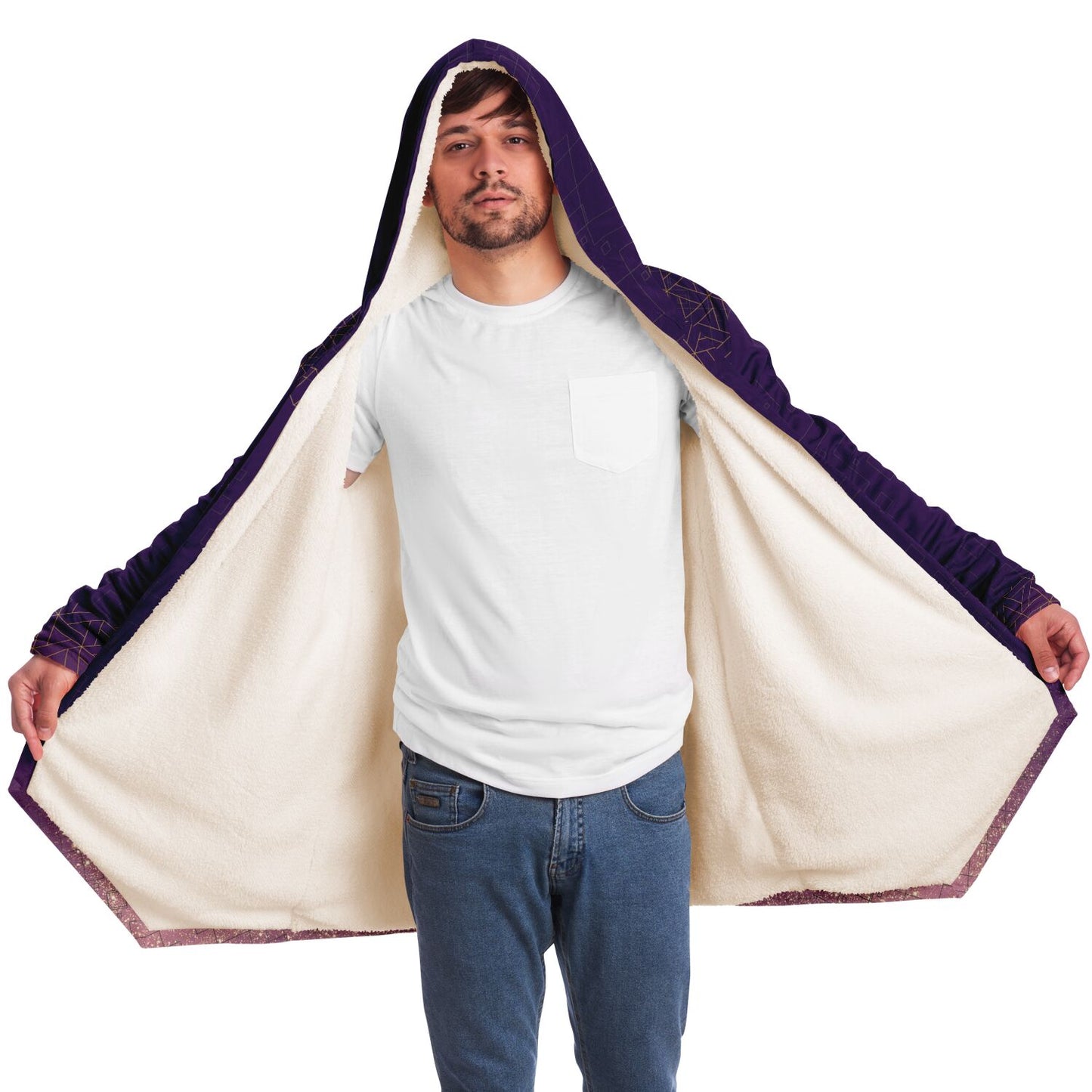 Lightning Purple - Microfleece Cloak - AOP