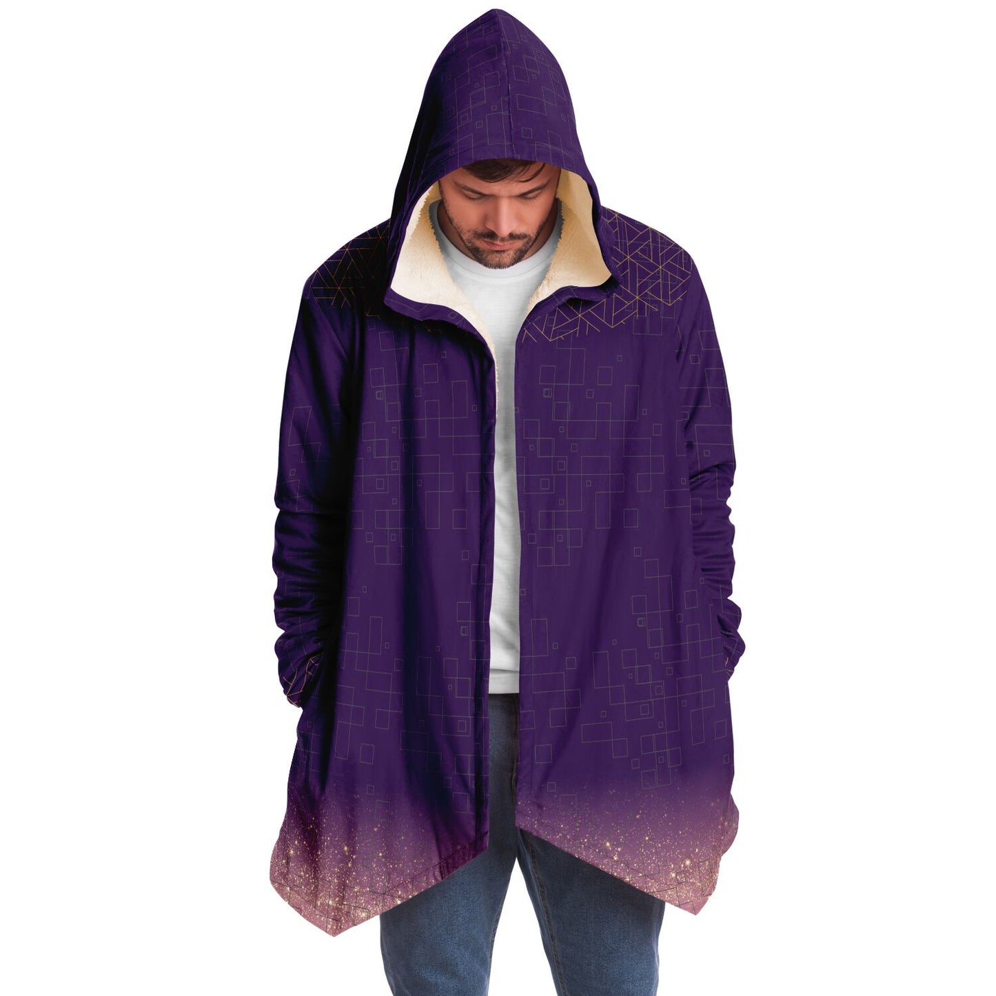 Lightning Purple - Microfleece Cloak - AOP