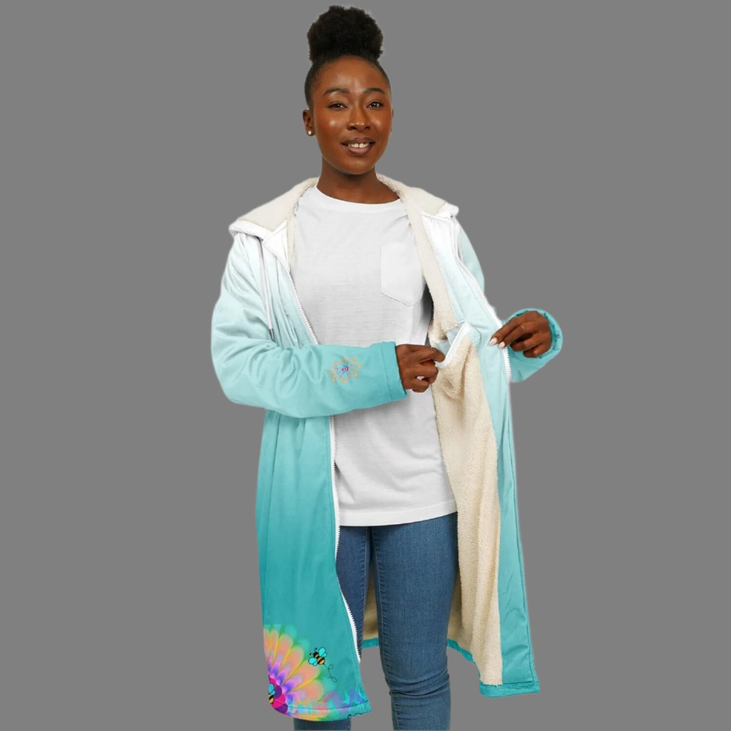 2025 - Hivetalk Gradient Fleece Zipper Cloak