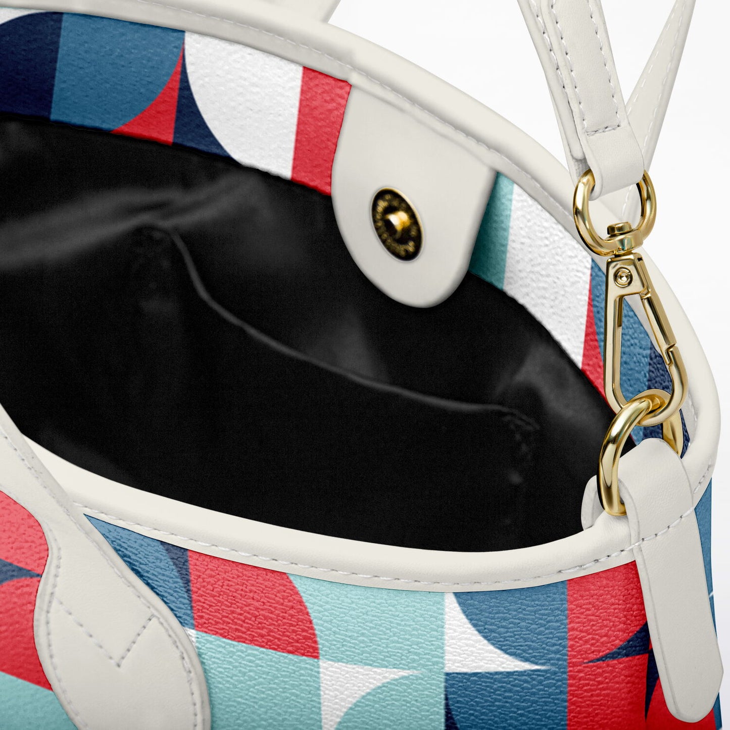 2026 - Geometric shapes Leather Tote Bag