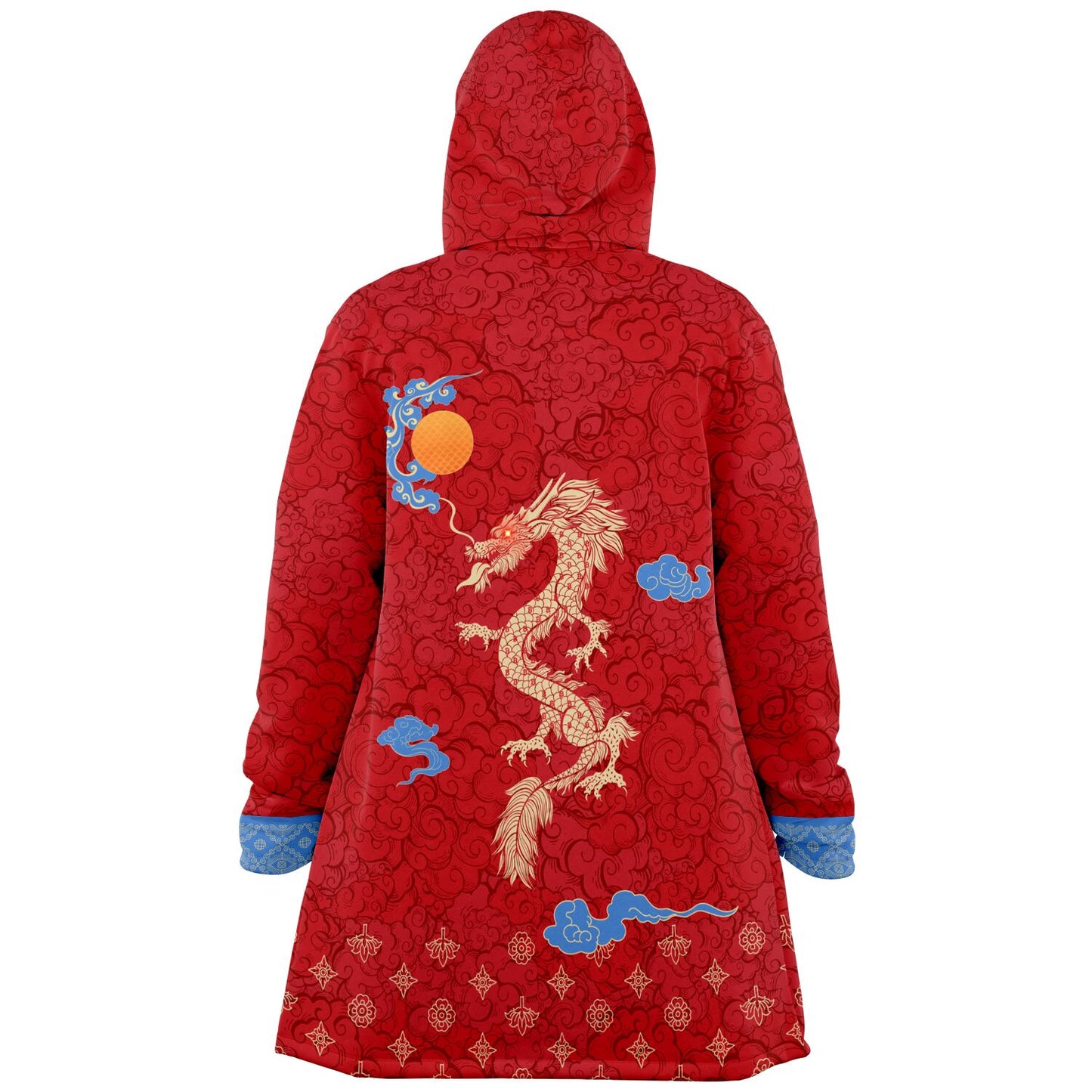 Bitcoin Red Gold Dragon - Microfleece Cloak