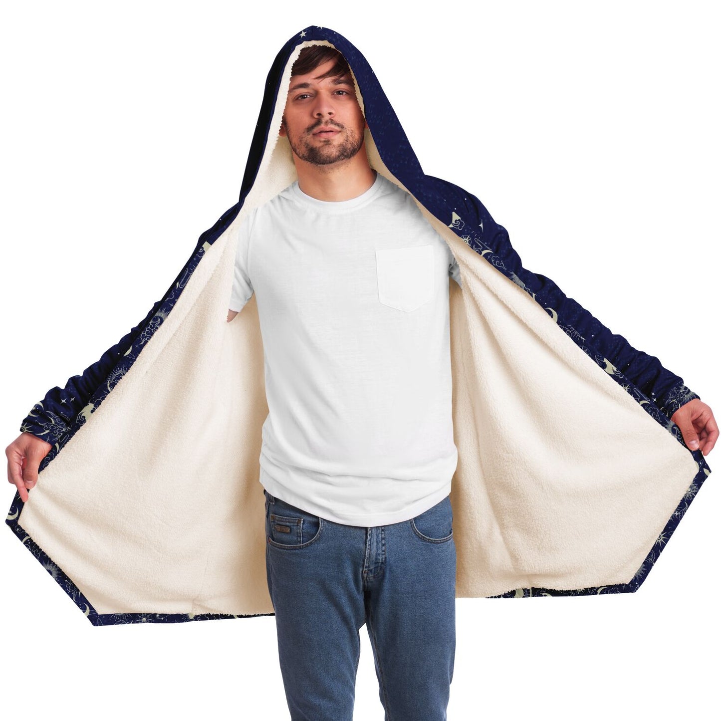 Bitcoin Cranes - Microfleece Cloak - AOP