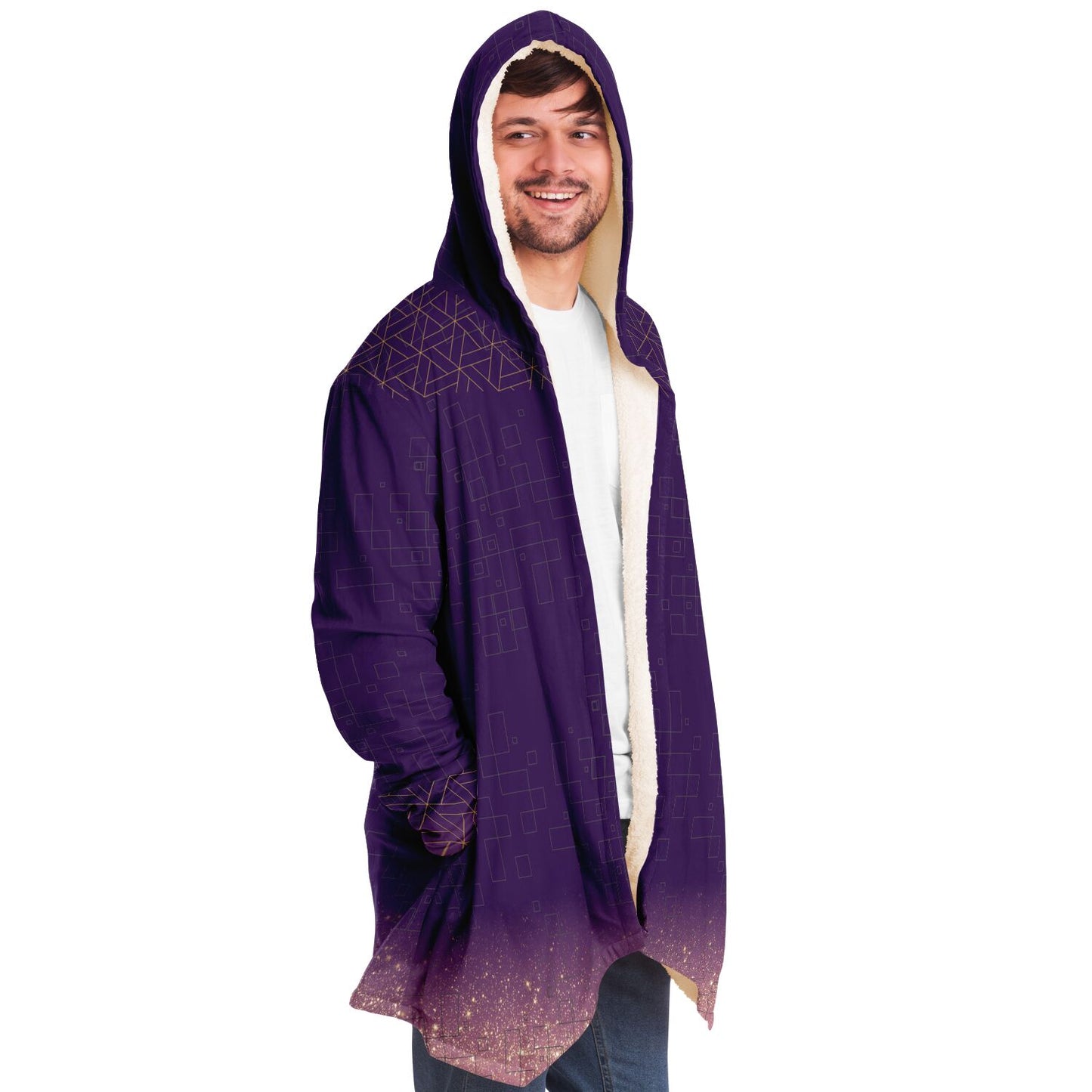 Lightning Purple - Microfleece Cloak - AOP