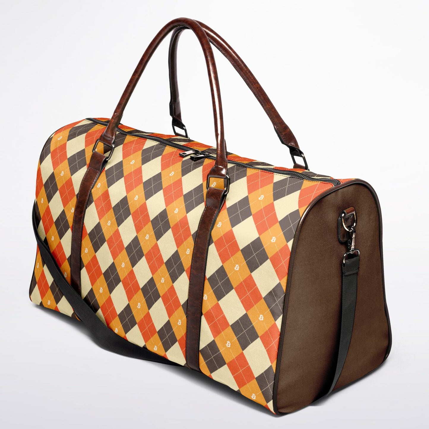 2026 - Bitcoin argyle classic Voyager Duffel Bag