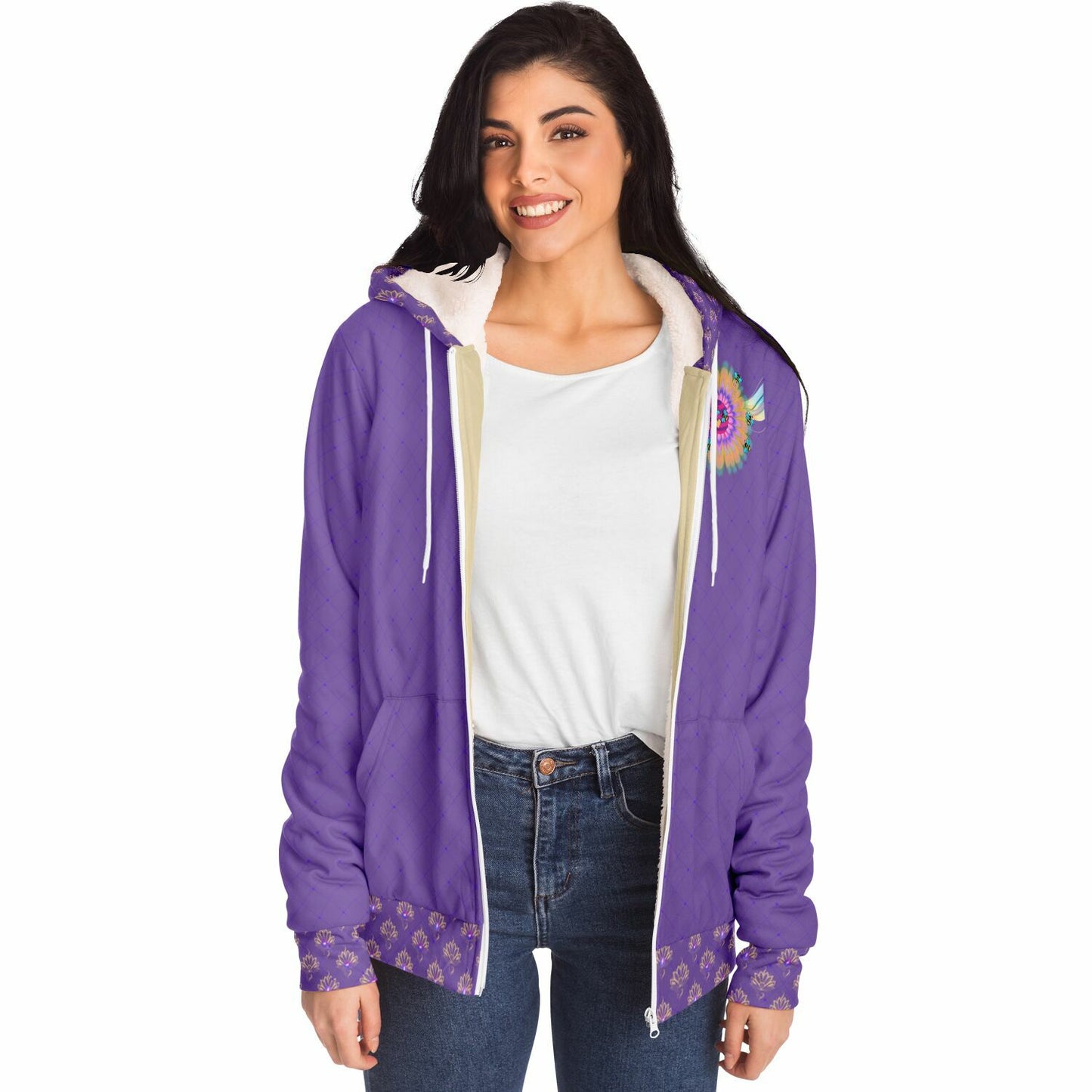 2026 - Violet Hivetalk Microfleece Ziphoodie - AOP