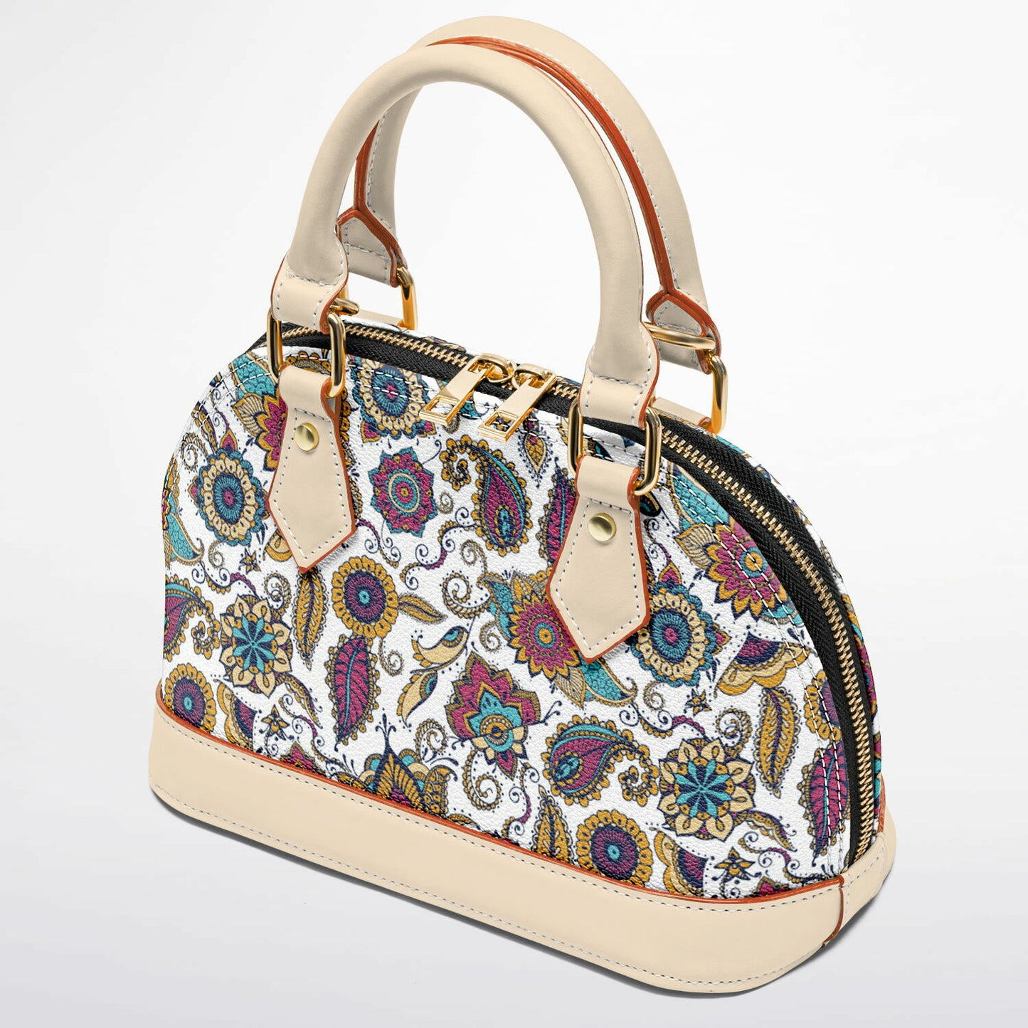 2026 - Paisely Dome Satchel Handbag - AOP