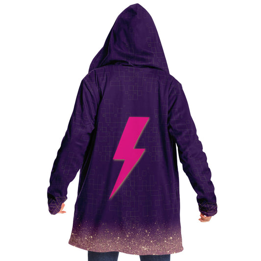 Lightning Purple - Microfleece Cloak - AOP