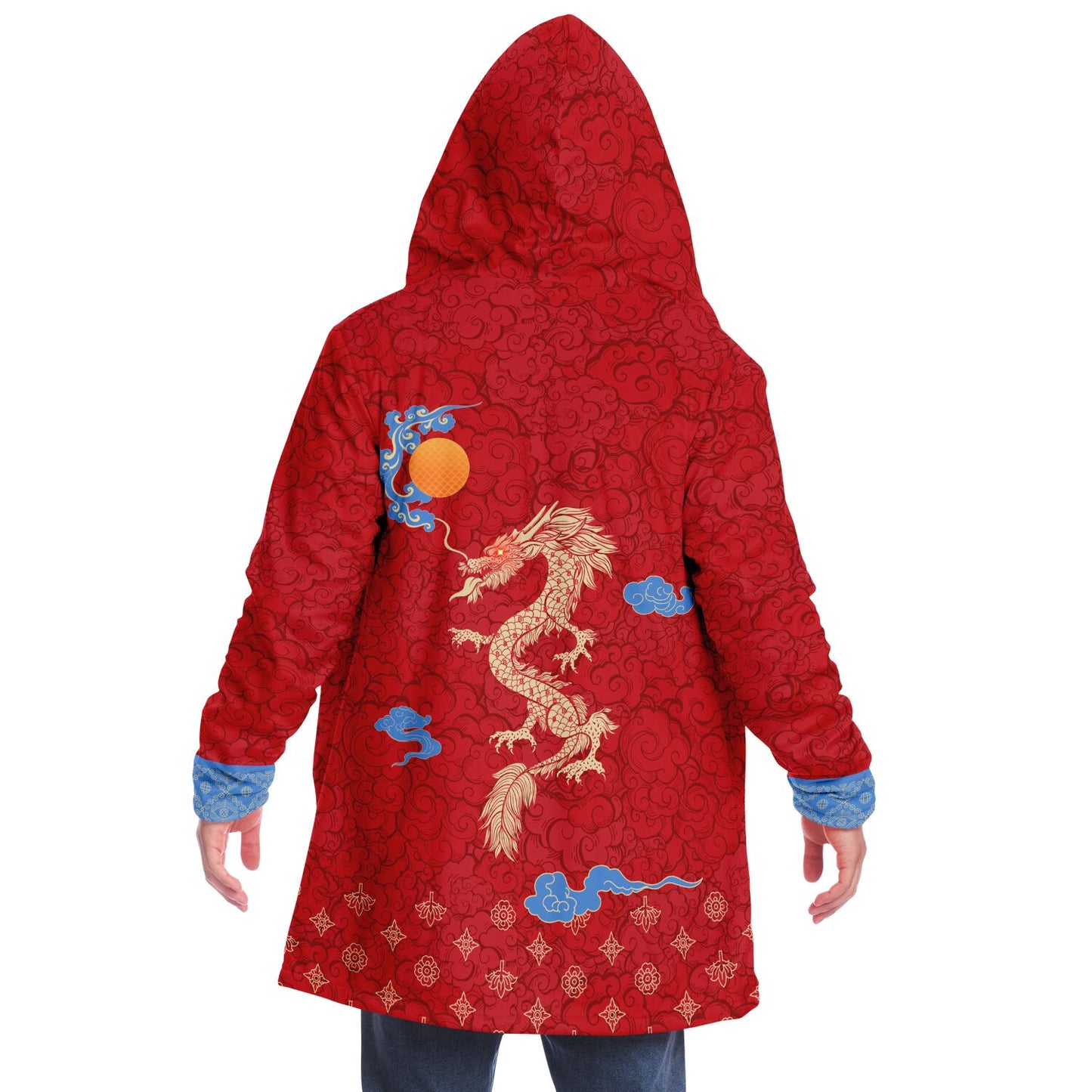 Bitcoin Red Gold Dragon - Microfleece Cloak