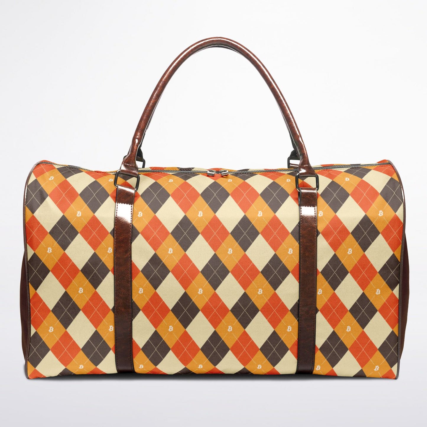 2026 - Bitcoin argyle classic Voyager Duffel Bag
