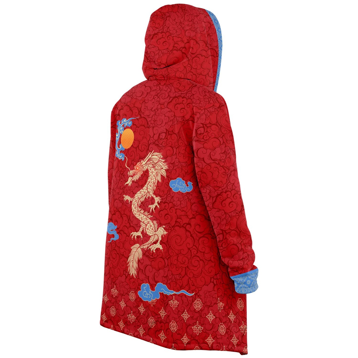 Bitcoin Red Gold Dragon - Microfleece Cloak