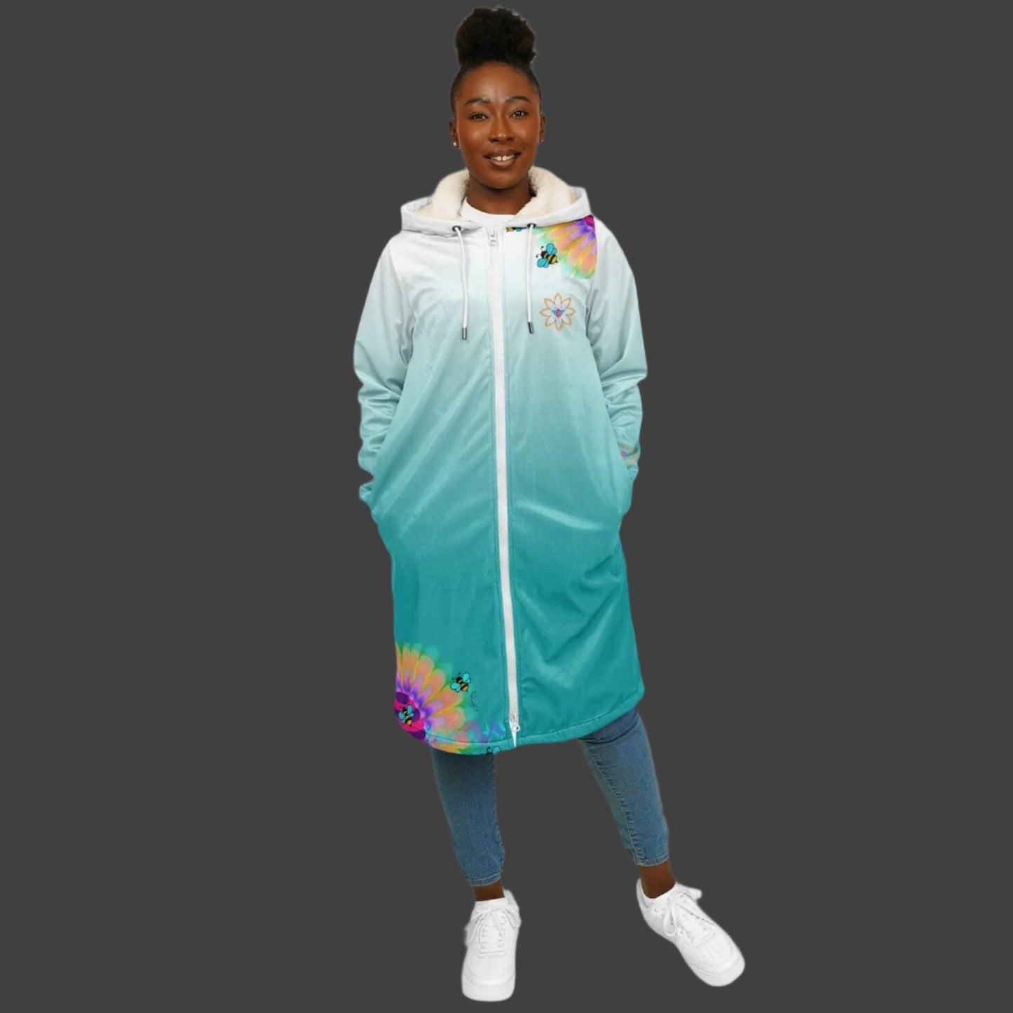 2025 - Hivetalk Gradient Fleece Zipper Cloak