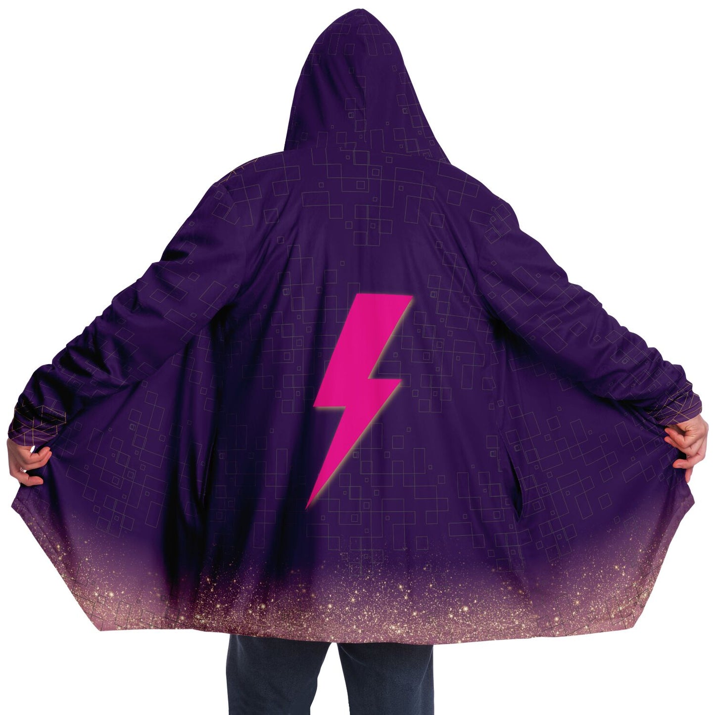 Lightning Purple - Microfleece Cloak - AOP