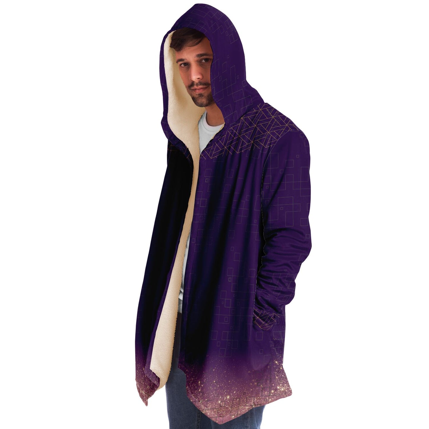 Lightning Purple - Microfleece Cloak - AOP