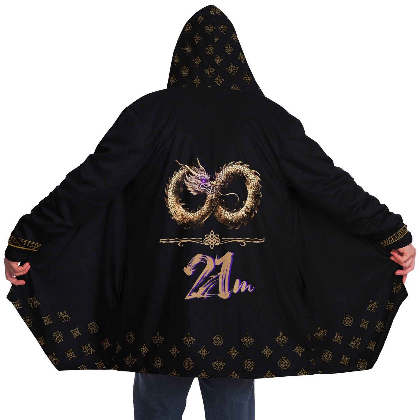 2026 -Black Infinity Dragon  - Microfleece Cloak
