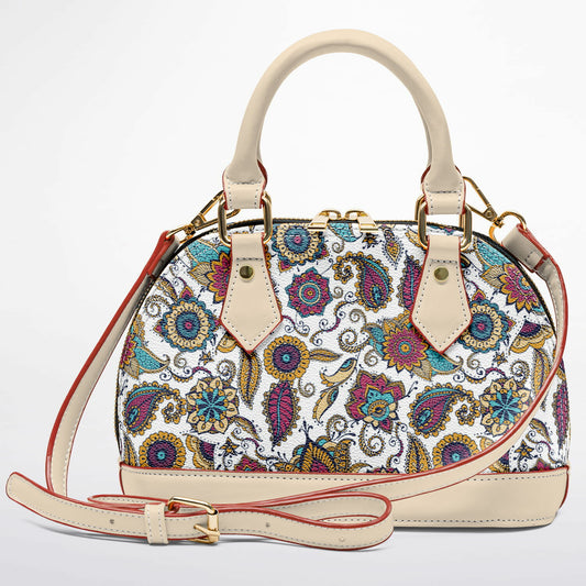 2026 - Paisely Dome Satchel Handbag - AOP