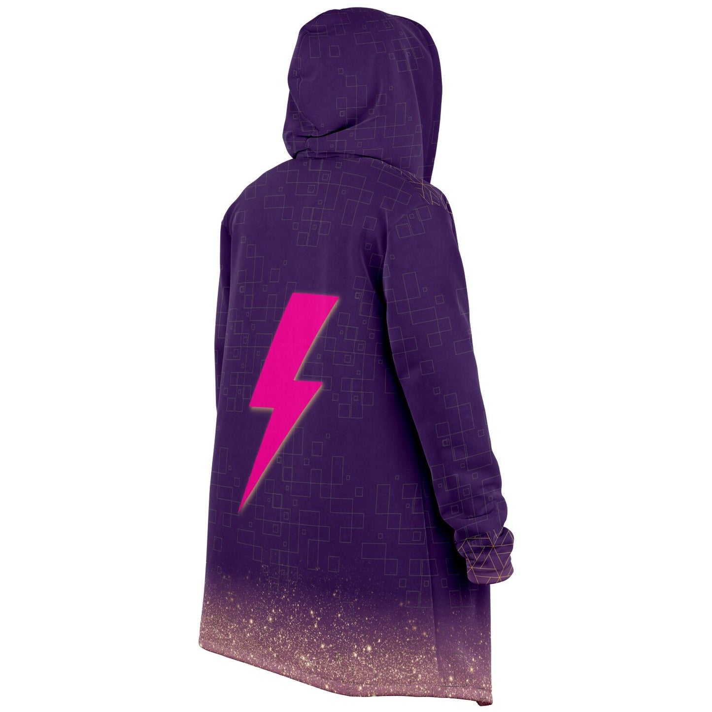 Lightning Purple - Microfleece Cloak - AOP