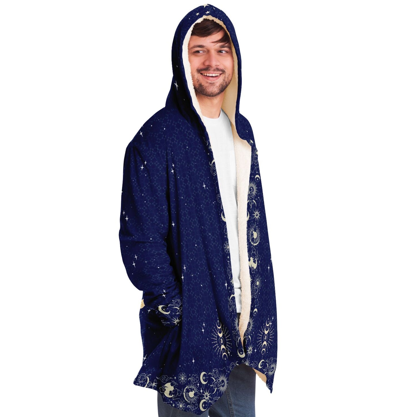 Bitcoin Cranes - Microfleece Cloak - AOP