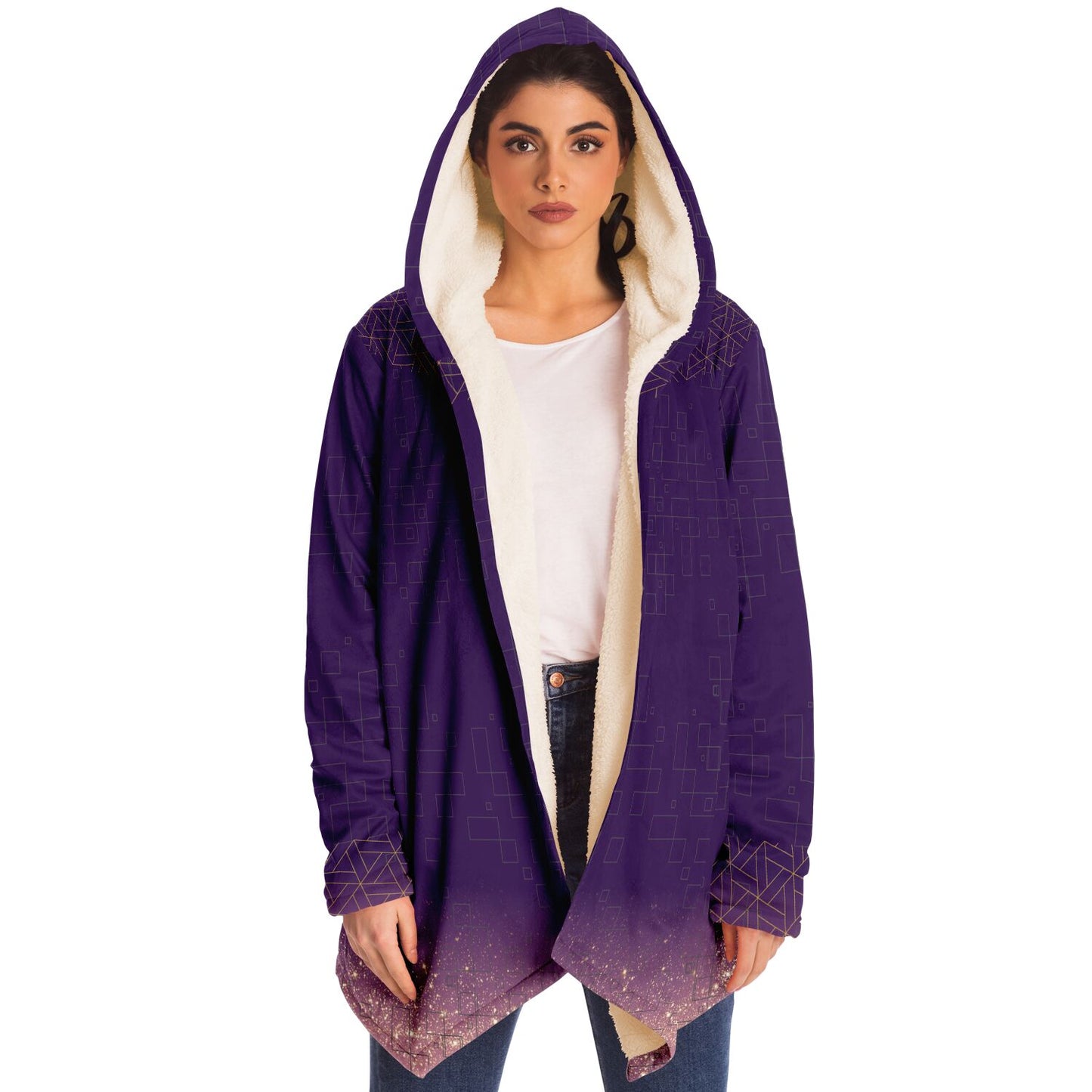 Lightning Purple - Microfleece Cloak - AOP