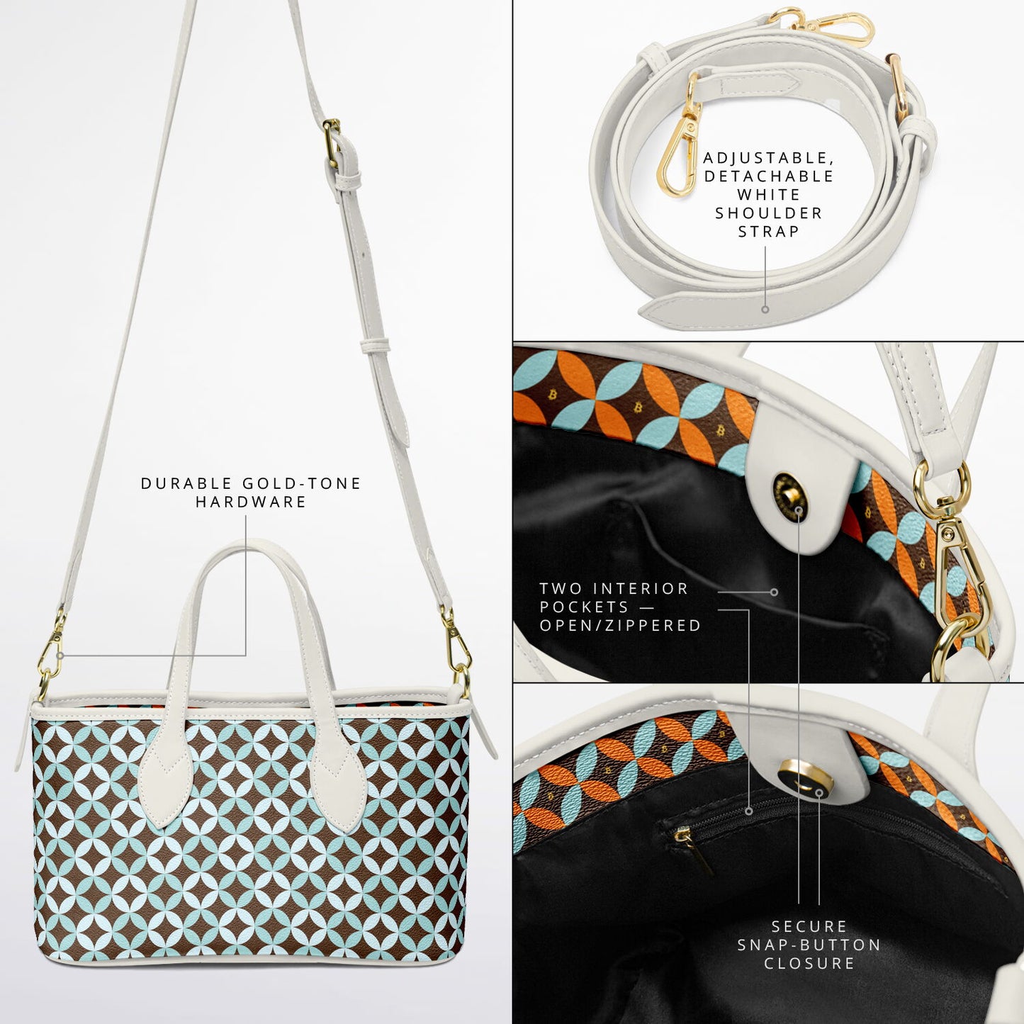 2026 - Secretly into Bitcoin - Leather Tote Bag