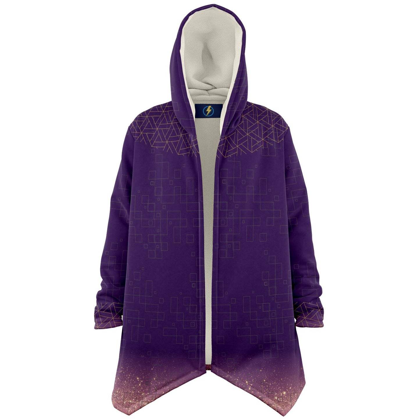 Lightning Purple - Microfleece Cloak - AOP