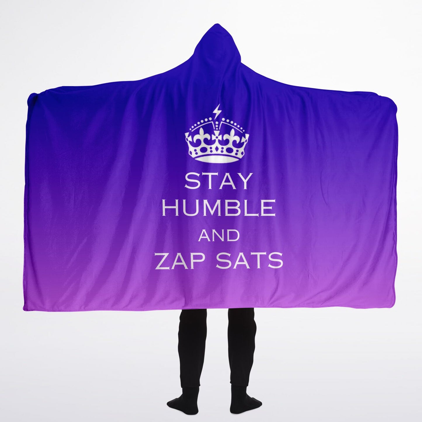 2025 - Stay Humble and Zap Sats - Hooded Blanket Sherpa